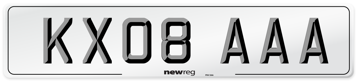 KX08 AAA Number Plate from New Reg